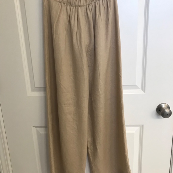 Magaschoni 100% pure linen taupe wide leg trouser, NWT, XS - Picture 4 of 11